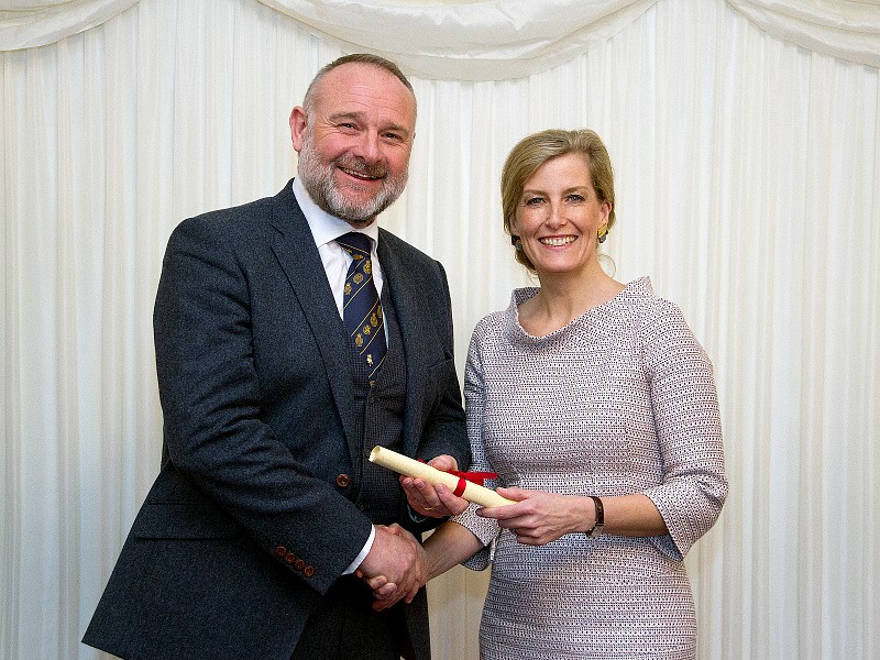 Sean Sparling, ARAgS, receiving his award from HRH the Countess of Wessex